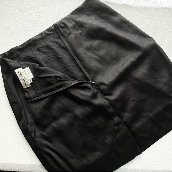 Vintage Sophie Sitbon Paris Made in France Black Pencil Miniskirt - Picture 6 of 8